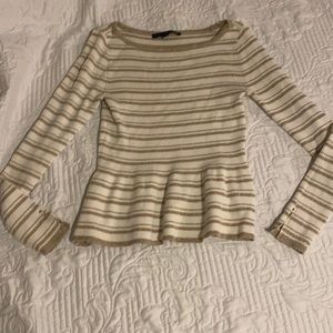White House Black Market Peplum Blouse